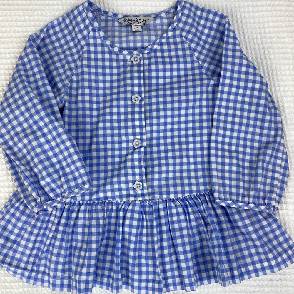 PIPPA & JULIE gingham peplum top